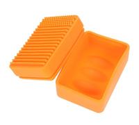 OUNONA Jabonera de Silicona Naranja para Viaje y Baño, Estuche Portátil para Jabón en Barra Soporte para Desagüe, Recipiente Compacto y Resistente Adecuado para Uso Doméstico y
