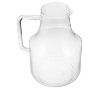 OUNONA Jarra de vidrio para nevera: Jarra de agua resistente al calor de 1600 ml/54 oz con asa y boquilla - para té helado o café frío - de vidrio de borosilicato para zumo, limonada y café