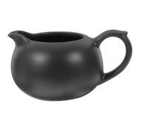 OUNONA Jarra Diseño o con de Cerámica Negra de Única Boquilla Servir y Elegante y Funcional para Leche Jarabe, Adecuado para Uso en Hogar Hotel