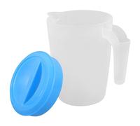 OUNONA Jarra Diseño y Restaurante de Jugo Oficina de 1l para Azul Resistente al Agua Caliente y Fría de Fácil Agarre y Tapa para Refrigerador
