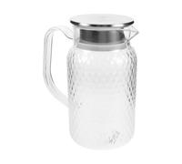 OUNONA Jarra grande con tapa, 1000 ml (33.8 oz), jarra de agua transparente, versátil para servir bebidas frías, café helado, jugo, té y leche.