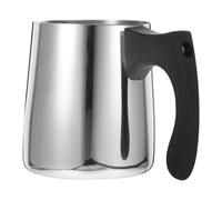 OUNONA Jarra para Espumar Leche de Acero Inoxidable de 350ml Resistente Corrosión y Fácil de Limpiar para Uso en Casa y Cafeterías Color Plata