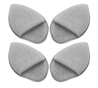 OUNONA Juego de 4 Esponjas Limpiadoras de Maquillaje en Forma de Gota de Agua, Suaves, Reutilizables, Punta Puntiaguda para Limpieza Facial Precisa, Gris, Exfoliantes y Aptas para Piel