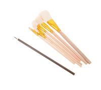 OUNONA Juego de 7 Pinceles Tamaños Variados de Lana Ultrasuaves Fácil Limpieza para Pintura al Óleo y Acuarela para Técnicas Artísticas y Pintura Creativa