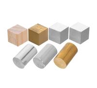 OUNONA Juego de cubos de precisión de 7 piezas, compuesto por bloques de cobre y aluminio y hierro y cilindros para experimentos científicos, proyectos de física, demostraciones educativas