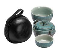 OUNONA Juego de Té Portátil Diseño Japonés Compacto para Adultos de Cerámica con Tetera Individual y Taza Adecuado para Viaje y Uso Diario