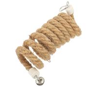 OUNONA Juguete de Cuerda para Loros y Pájaros, Colgante de Cáñamo y Metal, Resistente, para Trepar y Jugar en Casa, Ayuda a Desarrollar la Inteligencia