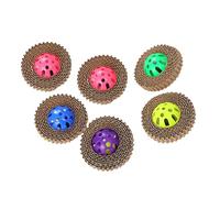 OUNONA Juguete para Gatos Adecuado para Promover la Salud Oral 6 Piezas con Pelota de Plástico y Campana, Fabricado en Papel Corrugado Interacción con Mascotas Color Color Aleatorio