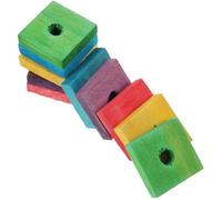 OUNONA Juguetes para Morder Loros 50 Piezas Virutas de Madera Mezcla de Colores DIY Seguro para Pájaros Accesorios para Jaulas Que Fomentan Ejercicio y Entretenimiento Color Aleatorio