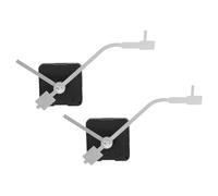 OUNONA Kit 2 Mecanismos de Reloj de Pared Manecillas Plateadas, Movimiento de Cuarzo Silencioso, Repuesto para Reparación y Bricolaje de Relojes de Vinilo, Accesorio para Decoración