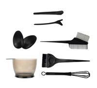 OUNONA Kit para Teñir el Cabello 7 Piezas Negro Set de Tinte Cabello Pincel y Peine para Coloración Profesional en Casa y Salón Herramientas para Colorear