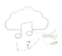 OUNONA Luz LED Nube Neón Decorativa Azul Lámpara Creativa para Dormitorio Señal Luminosa Multifuncional para Pared Ambiente Cálido y Moderno sin Batería Estilo Nube y Nota Musical