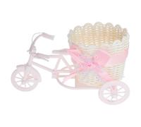 OUNONA Maceta Triciclo para Decoración de Mesa, Jardinera de Flores Forma de Triciclo de Escritorio, 20,3x10,1x10,1cm, Plástico, Rosa, Centro de Mesa para Bodas y San Valentín