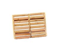 OUNONA Masajeador de Pies Rodillo de Madera Beige de 8 Columnas que Alivia Tensión Muscular y Favorece la Circulación para Relajación y Terapia Física