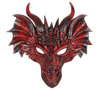 OUNONA Máscara de Dragón Escalofriante para Cosplay y de Halloween Accesorio de Disfraz de y Máscaras de Mascara de PU Reutilizable y para Adultos