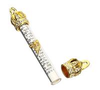 OUNONA Mezuzah Metálica Religiosa Decorativa para Puerta Exterior con Visible Diseño Compacto y Redondeados Regalo Simbólico para Bendición del Hogar