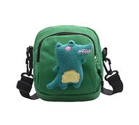 OUNONA Mini Bolso Bandolera de Dinosaurio para Niña Bolso de Lona Elegante Almacenamiento Práctico Diseño para Teléfonos y Cosméticos