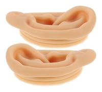 OUNONA Modelo de Oreja Simulada de Silicona para Practicar Piercing Oreja Postiza para Demostración de Anatomía Uso Aula o Taller de Acupuntura