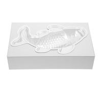 OUNONA Molde de aluminio con forma de pez koi con rejilla, molde 3D para pasteles de pescado, ideal para gelatina, chocolate, pudín, hornear pasteles de arroz caseros y como pequeño para postres.