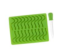 OUNONA Moldes De Silicona Para Molde Forma De Gusano Para Hacer Gelatina y Cubos De Hielo