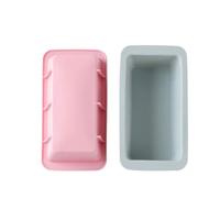 OUNONA Moldes de Silicona Rectangulares para Hornear Pan y Pastel 2 Piezas Azul y Rosa Antiadherentes Resistentes al Calor para Tostadas y Repostería en Cocina Doméstica