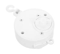 OUNONA Móvil Musical De Cuna Para Ñiño Blanco Con Campana Giratoria, Mecanismo De Cuerda Manual, Aleación De Zinc y Abs, Estimulación Multisensorial Para Cuna De Viaje, Diseño Compacto Seguro