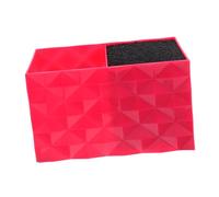 OUNONA Organizador de Herramientas para Peluquería Caja de Almacenamiento Plástico Rosa con Soporte para Tijeras Desmontable Gran Capacidad Resistente y Fácil de Limpiar