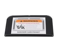 OUNONA Organizador de Parasol para Coche Adhesivo Negro, Tarjetero para Visera de Coche Compatible, Soporte para Tarjetas y Documentos Pequeños, Accesorio de Interior para Automotor,