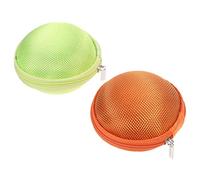 OUNONA Organizador para Aceites Esenciales y Esmalte de Uñas 2 Piezas Bolsa Compacta 7 Botellas 1-2 Ml Diseño Redondo Portátil para Viaje Cremallera y Base Protectora Ligera