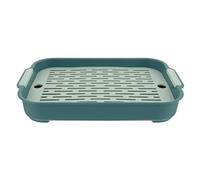 OUNONA Orinal para Conejos y Mascotas Pequeñas, Caja de Arena de Plástico Base Filtrante Que Reduce Olores, Tamaño 10.62X7.40X1.57In, Adecuado para Entrenamiento en Jaulas