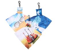 OUNONA Paños de Limpieza para Gafas y Pantalla Llavero Decorativo para Adultos, Diseño Impreso de Bruja Pequeña y Violín, Microfibra Suave, Compacto y Portátil para Teléfonos, Cámaras