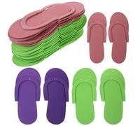 OUNONA Pantuflas Desechables para Salón de Belleza 20 Pares Espuma EVA Ligera Uso Hotel y Manicura Cómodas y Prácticas para Spa Viaje y Pedicura Color Aleatorio Color Aleatorio