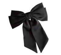 OUNONA Pasador De Pelo Lazo Satén Negro Para Mujer Clip Metálico Resistente Para Cabello Grueso Accesorio Versátil Para Coletas Trenzas y Recogidos Diseño Delicado y Seguro Para Uso Diari