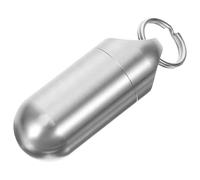 OUNONA Pastillero de Viaje Inoxidable Portátil Pequeño Organizador de Medicinas Estuche Seguro y para Píldoras y para Actividades al Aire y
