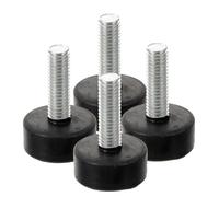 OUNONA Patas de Goma Ajustables Antideslizantes Pequeñas M8 X 22 MM Juego de 4 Piezas Amortiguadores para Muebles y Maquinaria Protectores Antivibración para Mesas y Armarios