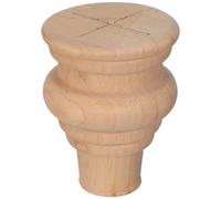 OUNONA Patas de Mesa de Madera Maciza Redondas 8X10 CM para Sofá y Muebles Patas de Repuesto Decorativas Estilo Francés Soporte Estable para Sala de Estar y Dormitorio