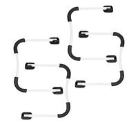 OUNONA Patas Metálicas Plegables para Muebles 2 Juegos Soporte Plegable Patas Antideslizantes Blancas y Negras para Escritorio y Cama Alta Resistencia y Ahorro de Espacio