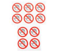 OUNONA Pegatinas Adhesivas de Señal de Advertencia de No Tocar, Diámetro 20 Mm, 10 Unidades, Etiquetas de Precaución para Máquinas de Seguridad, Autoadhesivas Resistentes para Uso