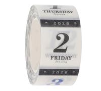 OUNONA Pegatinas de Números sin Residuo Adhesivo para Calendario de 365 Días en Papel Washi para Planificación Diaria y Gestión del Familiar