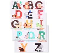 OUNONA Pegatinas del Alfabeto en Inglés para Habitaciones Infantiles 26 Piezas de Letras EVA No Magnéticas Calcomanías Educativas de PVC Coloridas para Reconocimiento y Aprendizaje