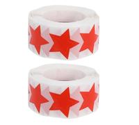 OUNONA Pegatinas para Broncear la Piel Autoadhesivas Diseño de Estrella Roja, 2 Rollos de 500 Unidades, Perforadas y Transpirables, para Tomar el Sol Playa y Actividades al Aire Libre