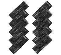 OUNONA Pegatinas para Teclado de Ordenador con Diseño Ultrafino y Alfabeto Bilingüe Hebreo E Inglés, Material PVC Negro, Paquete de 10 Unidades para Oficina y Escuela
