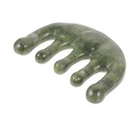 OUNONA Peine de Jade para Masaje Capilar Piedra Natural, Herramienta para Estimular el Cuero Cabelludo y Mejorar la Circulación Sanguínea