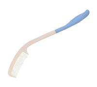 OUNONA Peine de Mango Curvado para Personas Mayores y Discapacitadas Peine Ergonómico para Cuidado del Cabello de Usar y Práctico Color Azul y Blanco