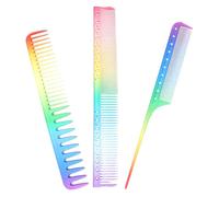 OUNONA Peine de Peluquería Antiestático Profesional, Juego de 3 Unidades (modelo 06, Modelo 07, Modelo 08), Dientes Finos para Corte y Peinado, Accesorios para Cortar Cabello, Apto