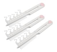 OUNONA Peine Plegable Antiestático Forma de V para Plancha Set 3 Unidades Resistente al Calor Compacto y Portátil para Viaje Peine Pequeño para Bolso y Uso Femenino