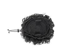 OUNONA Peluca de Seda de Alta Temperatura Moño Sintético Rizado Extensión de Recogido Cordón para Fiestas Trabajo Ropa Informal Moño Afro Postizo