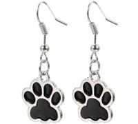 OUNONA Pendientes Colgantes Pata De Perro Para Mujer, Metal Ligero, Diseño Divertido, Mujer y Niña, Uso Diario y Fiestas, Tamaño Pequeño, Color Plateado