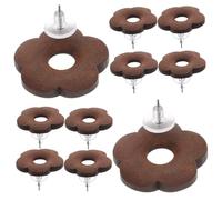 OUNONA Pendientes De Flores De Madera Pequeños Para Mujer, 6 Pares, Ligeros y Delicados, Accesorios Multifunción Para Fiesta, Boda y Uso Diario