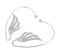 OUNONA Pendientes Tipo Puño Alas Vintage y Gemas de Imitación, Envolventes, Ligeros y Portátiles para Mujer, Accesorios Elegantes para Fiestas y Eventos Obsequios